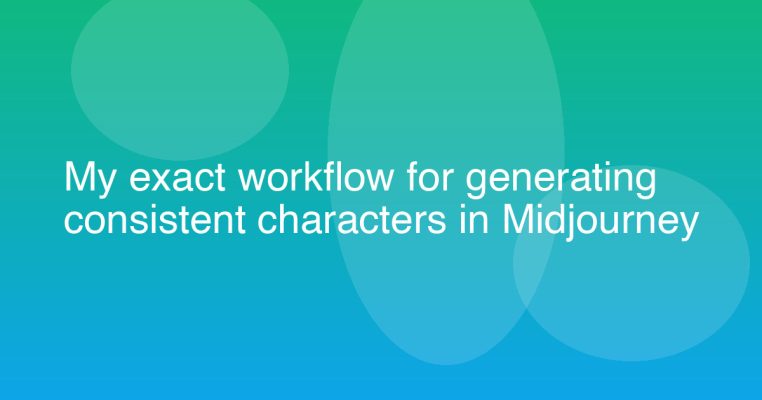 My exact workflow for generating consistent characters in Midjourney